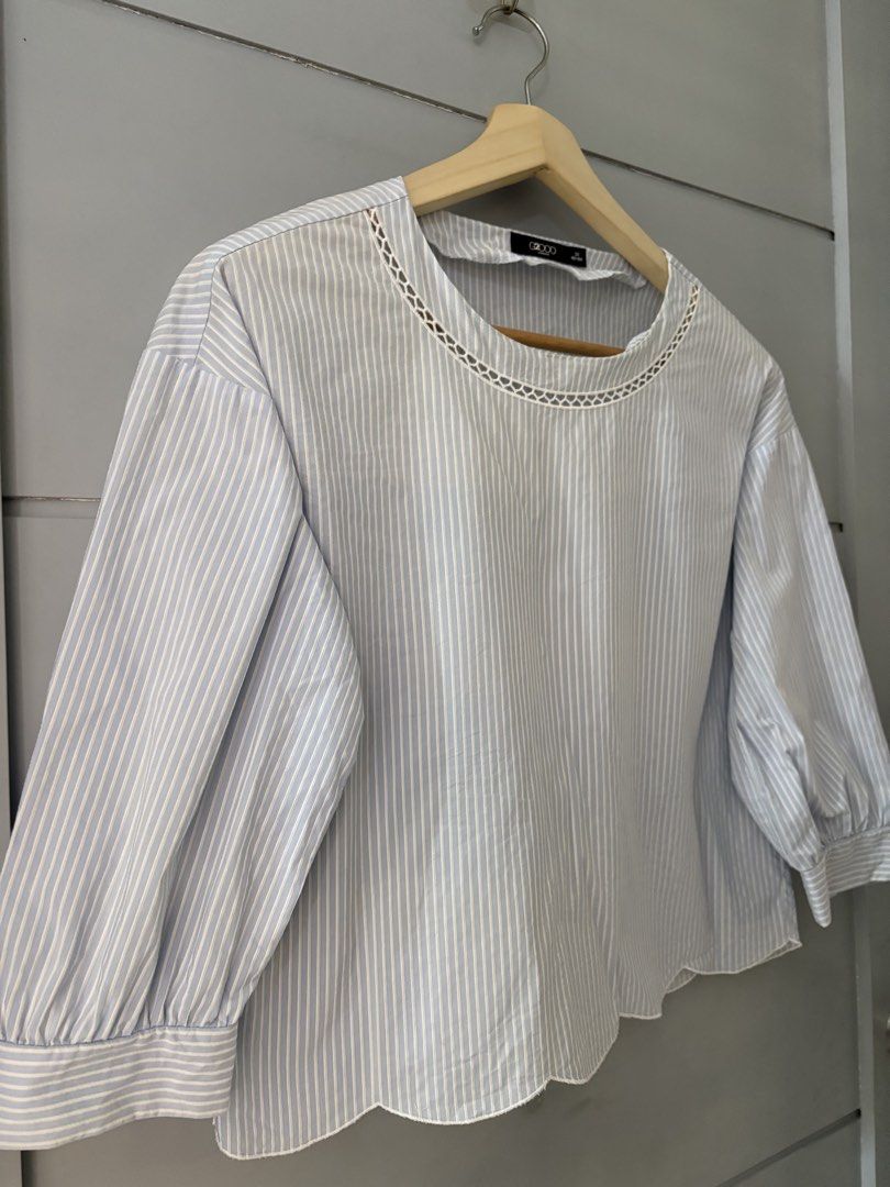 G2000 women light blue and white blouse ( (Category: Blouses) located in Lipa City. Submitted by upcycle_alley (Listing ID 1464609582, Image 2). Description: .