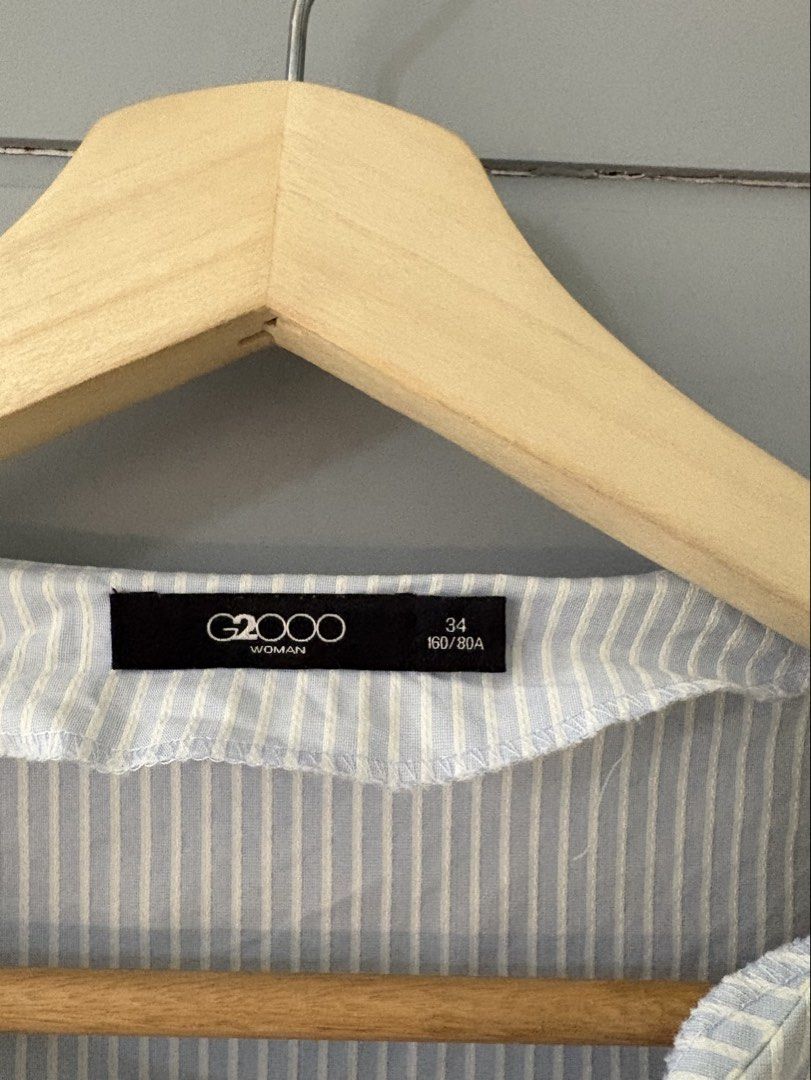 G2000 women light blue and white blouse ( (Category: Blouses) located in Lipa City. Submitted by upcycle_alley (Listing ID 1464609582, Image 3). Description: .