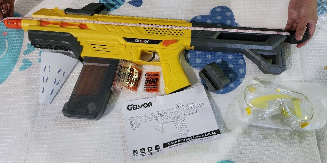 Gelvor GB-01 Fully Automatic Gel Blaster rifle (Category: Interactive Toys) located in Baguio. Submitted by coffeesilvershadow_28 (Listing ID 1464733207, Image 1). Description: - From HK box - Brand new.. wala lang po ung box nya - Tested and working well. Nabawas na po ng 500 na ammo for testing. May 500x9 pa po na natira - PM for the video - Baguio dropping - Jnt shipping- payment first plus sf.