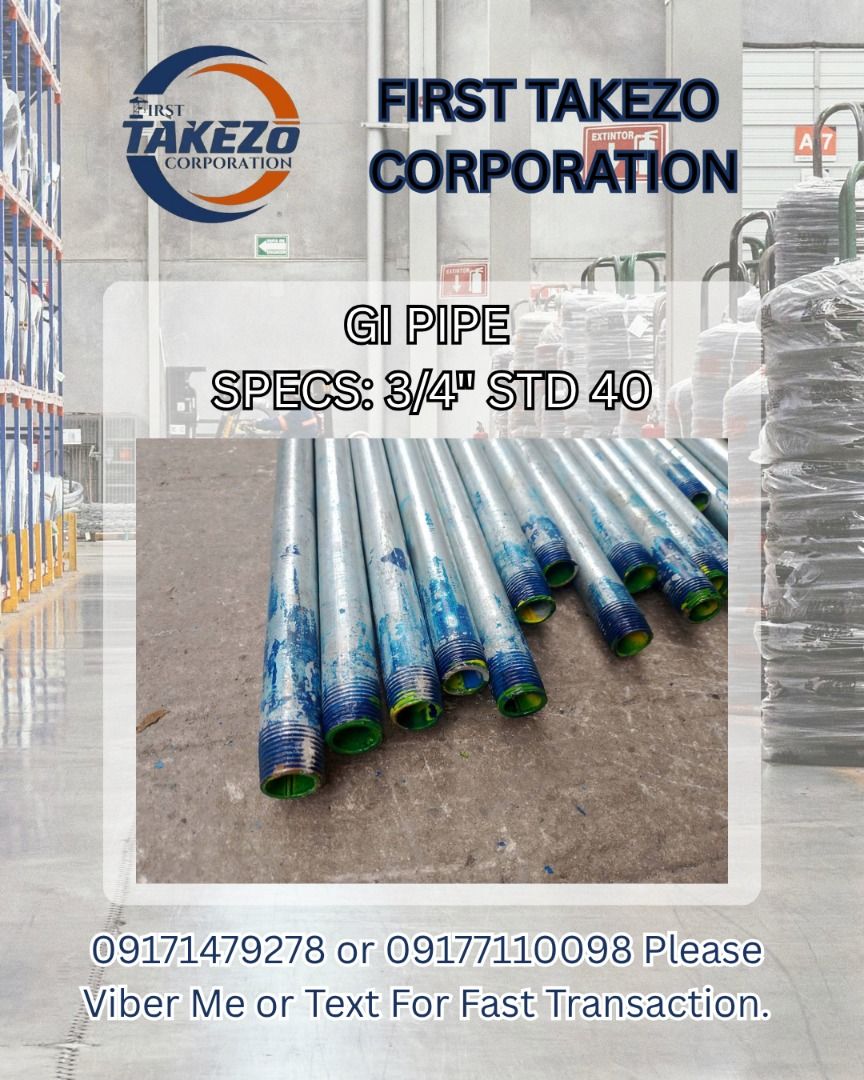 GI PIPE SPECS: 3/4" STD 40 (Category: Home Improvement Tools & Accessories) located in Manila. Submitted by 09171479278_elsie. (Listing ID 1464573721, Image 1). Description: GI PIPE SPECS: 3/4" STD 40.