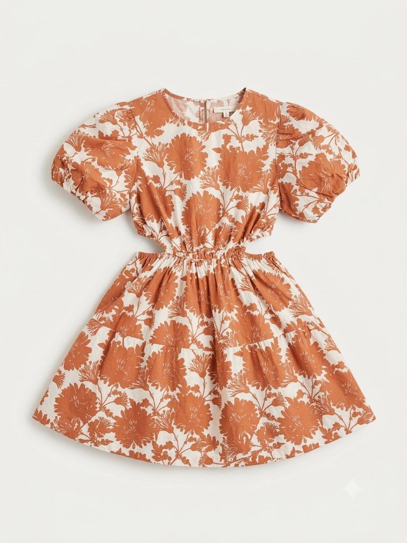 Gingersnaps dress (Category: Babies & Kids Fashion) located in Valenzuela. Submitted by sophysabelaa (Listing ID 1464580777, Image 1). Description: - Adorable dress with a charming floral print. - Features stylish puff sleeves and trendy waist cut-outs. - Flattering tiered skirt design. - Comfortable elasticated waist for a perfect fit. - Ideal for summer adventures or casual wear..