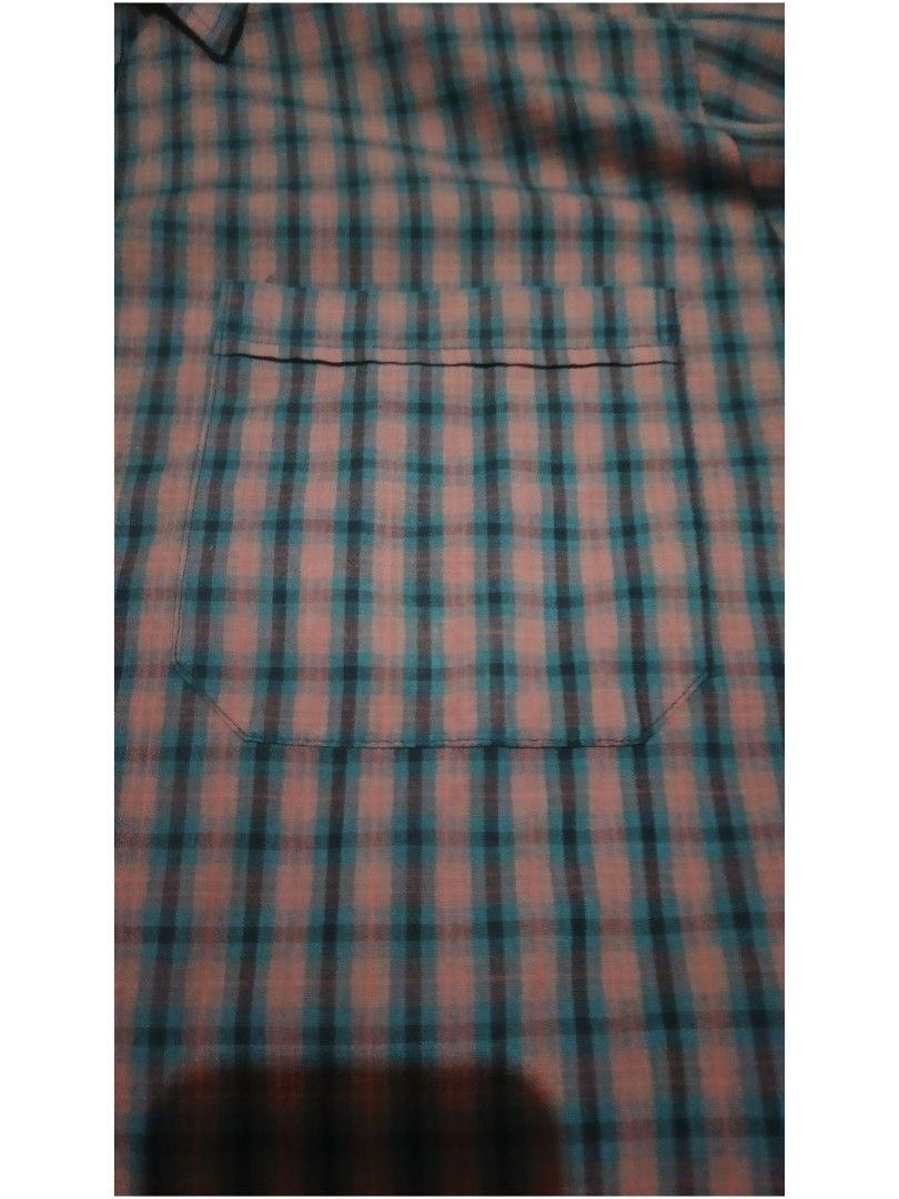 Gloster Short-Sleeve Plaid Button-Down Shirt -Medium #549 (Category: Tshirts & Polo Shirts ) located in Santa Cruz. Submitted by gie_thrift_shop (Listing ID 1464762578, Image 3). Description: Gloster Short-Sleeve Plaid Button-Down Shirt Gloster (Australian Made) Condition: Little sign of usage Size: Medium (M) Pit to Pit: 22.5 inches Length: 27 inches Sleeve Length: 9 inches Material: Polyester Cotton Blend Color: Plaid / Checkered (Terracotta Br