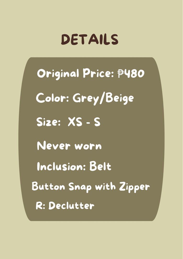 Grey/Beige Trench Coat (Category: Coats, Jackets and Outerwear) located in Manila. Submitted by blairwinter (Listing ID 1464607969, Image 2). Description: .