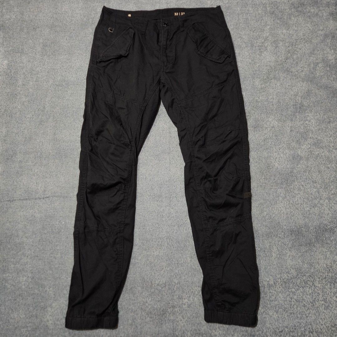 G-star rovic cargo pants (Category: Trousers) located in Baguio. Submitted by fadexquisite (Listing ID 1464696511, Image 1). Description: G-star rovic cargo pants Size 32x32 on tag Waist 32inch Length 39inch Rise 12inch Inseam 27inch Leg opening 5inch Excellent condition 700 plus ship fee.