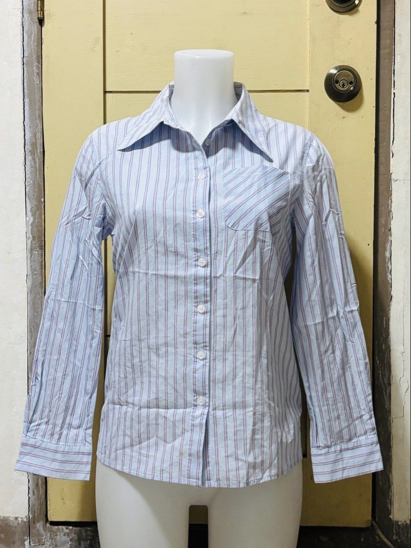 GU Dolman Sleeve Striped Shirt (Category: Longsleeves) located in Pasig City. Submitted by jie1031 (Listing ID 1464579927, Image 3). Description: GU Dolman Sleeve Striped Shirt Code: 231-349667 Size on Tag: Large Width: 19” Length: 24.5 Color: blue and pink stripes Material: 66% Polyester (100% Uses Recycled Polyester Fiber), 34% Cotton ₱ 220 Payment first via bank transfer BPI or BDO or Gcash * Ship via lalamove or JNT * Meet up Megamall during 
