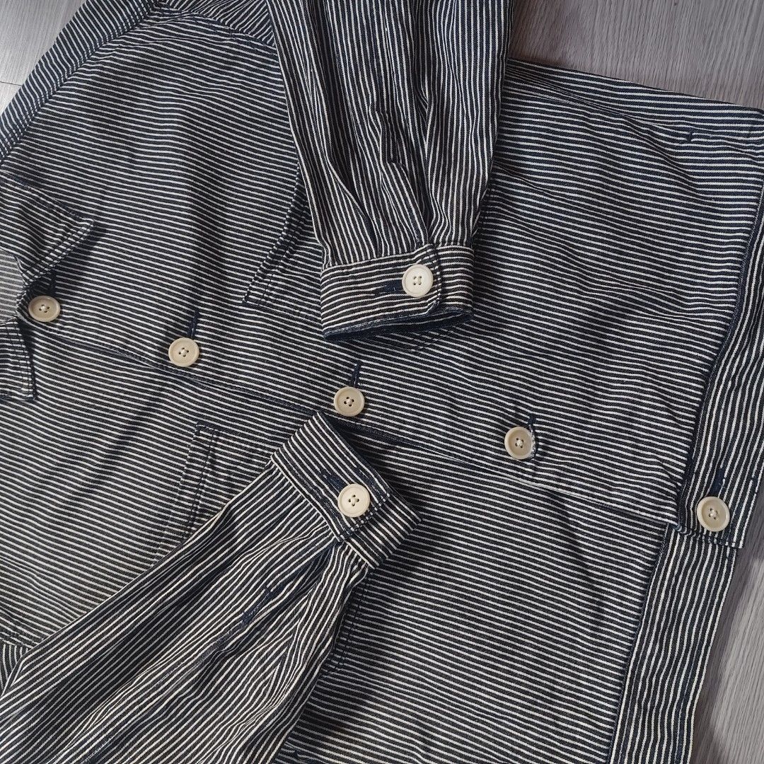 GU HICKORY CHEF JACKET (Category: Coats, Jackets and Outerwear) located in Amadeo. Submitted by josephotep (Listing ID 1464629329, Image 3). Description: gu hickory chef jacket medium on tag 22x26 as new no issue 850 plus sf. loc cavite pm📥.