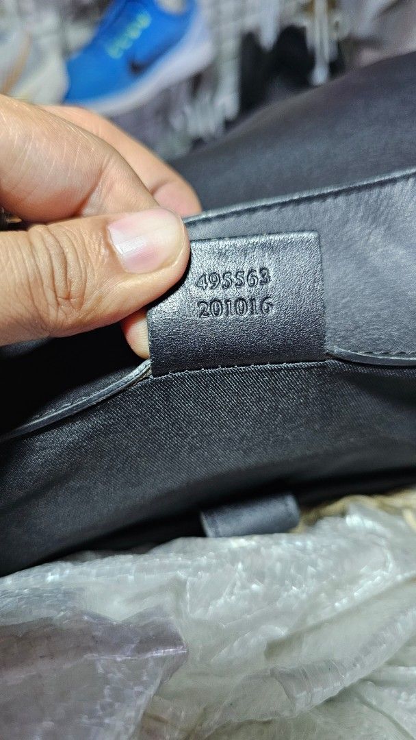 Gucci GG Supreme Monogram Messenger Bag (Category: Luxury Bags & Wallets) located in Kibawe. Submitted by Thrift_ni_Babac (Listing ID 1464633364, Image 3). Description: - Gucci Messenger Bag - Iconic GG Supreme Monogram Canvas - Black Leather Trim and Straps - Red and Blue Stripe Detail - Interior Tags with Serial Numbers: 495563 201016 and 50833 - Made in Italy - Ideal for Everyday Use Rubs on corner.