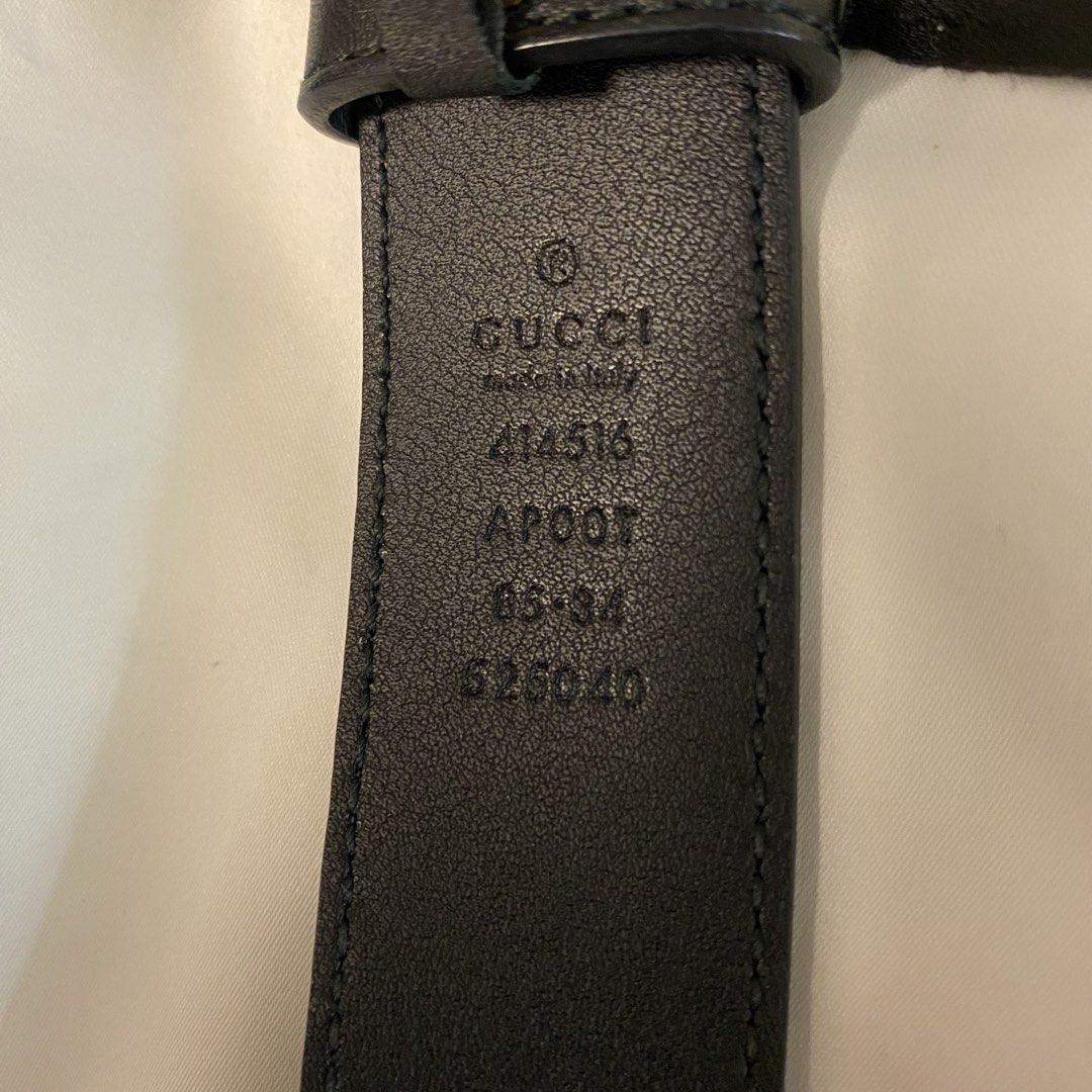 Gucci Marmont Belt (Category: Belts) located in Las Pinas. Submitted by thevallerys (Listing ID 1464686876, Image 2). Description: Authentic Gucci GG Marmont Black Leather Belt Size: 85-34 Color: Black Leather Hardware: Gold GG Buckle Inclusions: Original dust bag Selling as is, lightly used. Price is negotiable.