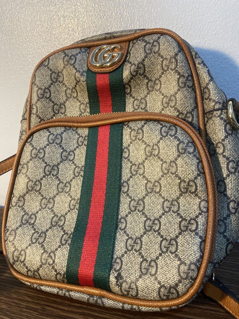 Gucci Ophidia GG Supreme Canvas Backpack — Authentic (Category: Luxury Bags & Wallets) located in Manila. Submitted by lykasellss (Listing ID 1464741468, Image 2). Description: 🎒 Gucci Ophidia GG Supreme Canvas Backpack — Authentic Selling my original Gucci Ophidia GG Supreme canvas backpack. ✅ No damages / well-kept — just not being used anymore ✅ Purchased in Singapore ✅ Authentic leather details ✅ Has 5 interior pockets for easy organization 