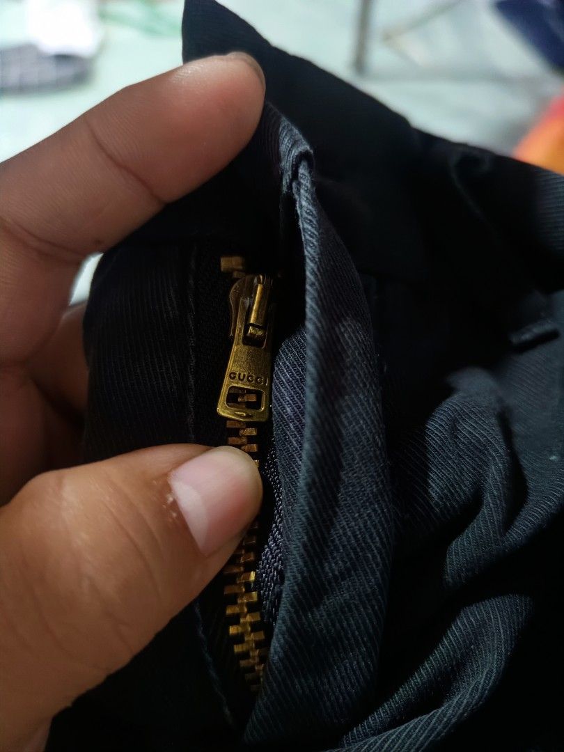 GUCCI SLACKS Pants (Category: Luxury Apparel) located in Cebu City. Submitted by iamnegotiable (Listing ID 1464687955, Image 3). Description: Gucci Slacks Dimes measured on flat surface Waistline 31-32 inch Length 40 inch Thigh 13 inch Hem 8.5 inch available price negotiable.
