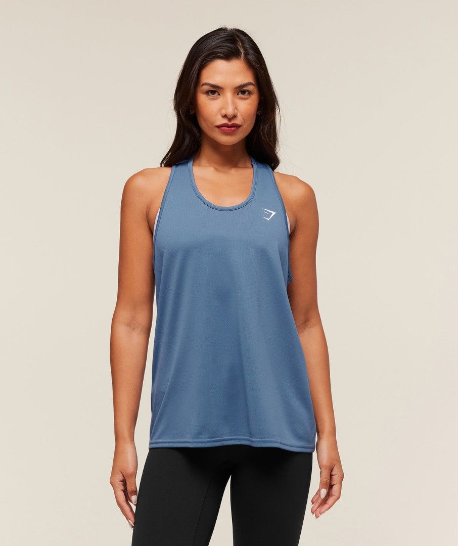Gymshark Training Tank Top - Blue - Size S (Category: Activewear) located in Cabuyao City. Submitted by roronhilira (Listing ID 1464642032, Image 1). Description: GYMSHARK TRAINING VEST * SMALL ON TAG 16.5 WIDTH 29 LENGTH STRECHABLE VERY GOOD CONDITION 400 PLUS SHIP DM 📥.