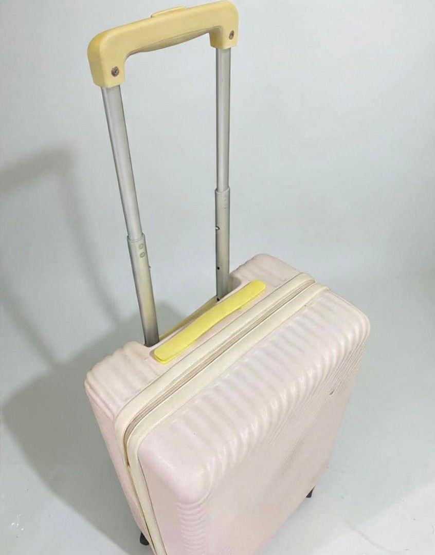 Hant Mine By Ace (Category: Luggage) located in Manila. Submitted by jzjapansurplus (Listing ID 1464642480, Image 2). Description: 📌 🇯🇵 HANT MINE BY ACE JAPAN BRAND 🇯🇵 JAPAN IMPORT / ORIGINAL / BRANDED 🎏 SIZE : SMALL SIZE - Dhalia Beige 🎏 LINEAR DIMS (Inches) : 23H x 15W x 10D 🎏 CAPACITY : 10-15kg 🎏WEIGHT : 3kg - LIGHTWEIGHT 🎏 LOCKS : ZIPPER TYPE / TSA SECURITY - CODE 🎏 WHEELS : 360 SWIVEL WHEELS 🎏 INTERIOR : GOOD CONDITION 🎏 NO ISSU