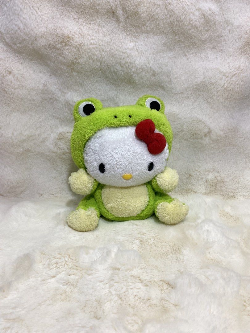 Hello Kitty in frog costume plush (Category: Plushies & Soft Toys) located in Kalibo. Submitted by ollie_stuffshop (Listing ID 1464578329, Image 1). Description: 19cm x 18cm Before you send your inquiries: ❗️Last Price is already posted ❗️Manage your expectations, WYSIWYG ❗️May need washing ❗️Dropoff is every Wednesday & Sunday.