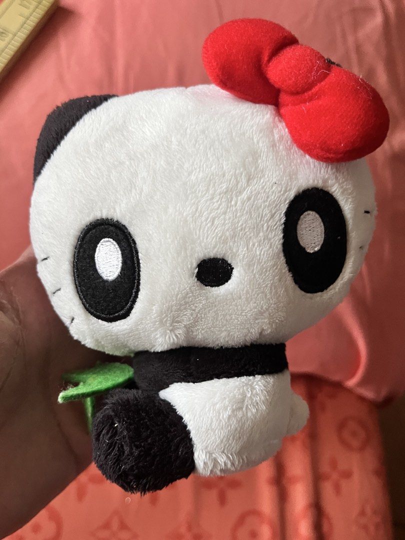 Hello kitty panda plush (Category: Plushies & Soft Toys) located in Paranaque City. Submitted by bonsaiart (Listing ID 1464592966, Image 1). Description: Pre owned Good condition No etiketa / tag 785+sf Payment via gcash or paymaya Shipping via j&t.