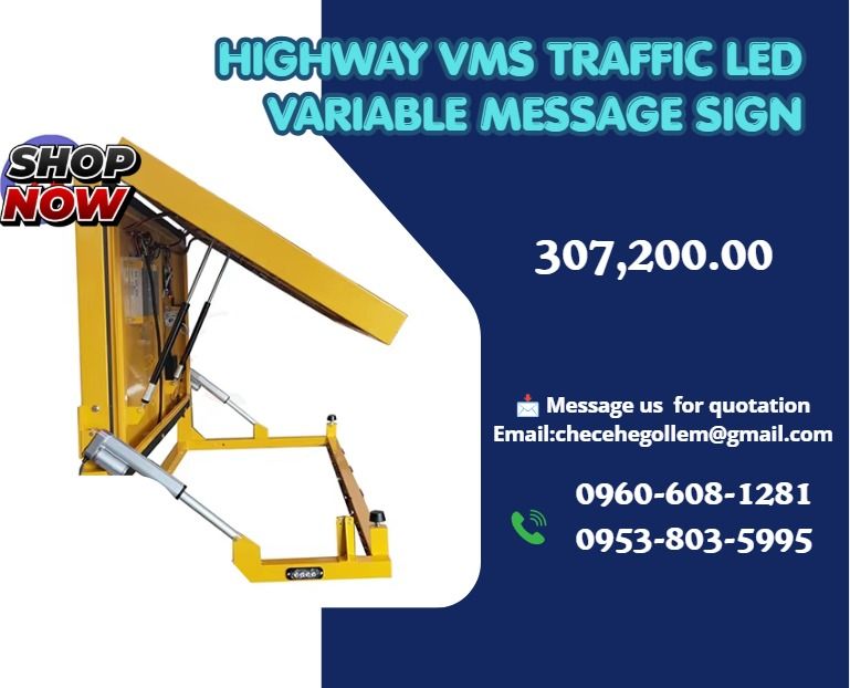 Highway VMS Traffic Led Variable Message Sign (Category: Everything Else Others) located in Caloocan City. Submitted by nataliemor30968 (Listing ID 1464579372, Image 1). Description: ●RGB 64x80 variable traffic sign, mounted on vehicle ●Display dimensions: 1280 mm x 1600 mm (± 5%) ●Housing dimensions: 1300 mmx 1600 mm x 180 mm (±5%) ●Pixels: 64 x 80 pixels ●Visibility: up to 250 m ●Graphic display ●Content type: static or animation ●Content displ