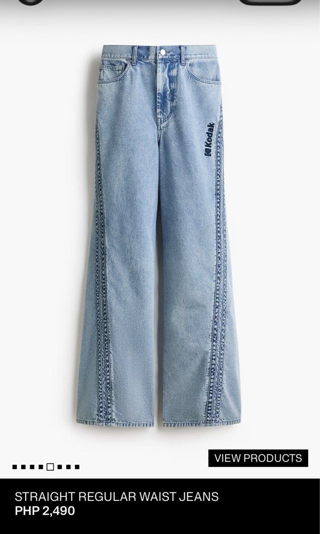 H&M Kodak denim pants (Category: Announcements) located in Caloocan City. Submitted by storm4 (Listing ID 1464594385, Image 1). Description: EURO 34 26 WAIST BNEW WITH TAG RFS : MALAKIN SAKIN 😭.