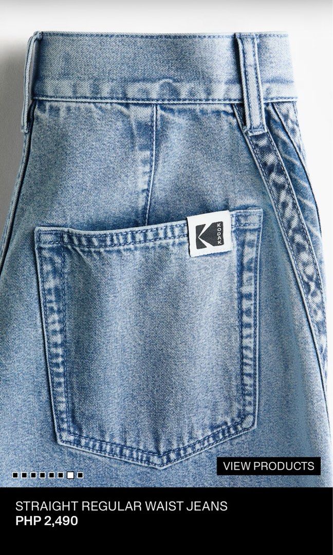 H&M Kodak denim pants (Category: Announcements) located in Caloocan City. Submitted by storm4 (Listing ID 1464594385, Image 2). Description: EURO 34 26 WAIST BNEW WITH TAG RFS : MALAKIN SAKIN 😭.