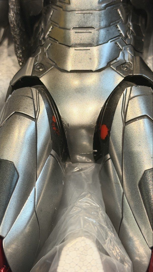 Hot Toys Ironman Mark 47 (Category: Figurines & Statues) located in Quezon City. Submitted by abubut.atbp (Listing ID 1464581022, Image 3). Description: BIB condition for the figure. All accessories, stand, batteries have never been used. Has some paint chips in the groin part (see 3rd photo) Still comes with the brown box Location: Valleygolf Antipolo .