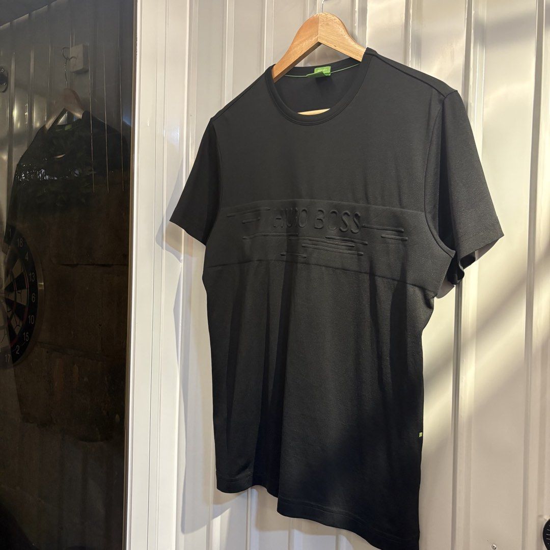 Hugo Boss Embossed (Category: Tshirts & Polo Shirts ) located in Butuan. Submitted by ragscurations (Listing ID 1464741421, Image 2). Description: Hugo Boss Embossed Tee Condition : Excellent Flaws : None Color rate 9.5 Width - 19.5 Length - 27 Fave item : Rare 😍 * Color may vary due to lighting * SWIPE FOR MORE DETAILS ‼️ DISCLAIMER: Ragsmatter.ph is not affiliated, associated, authorized, endorsed by or in any way officially connected with the