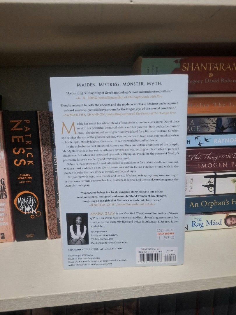 I, Medusa by Ayana Gray (Category: Storybooks) located in La Trinidad. Submitted by november001 (Listing ID 1464657042, Image 2). Description: I, Medusa by Ayana Gray (Like New) -Originally bought from Fully Booked -No annotations -Message for more pictures.
