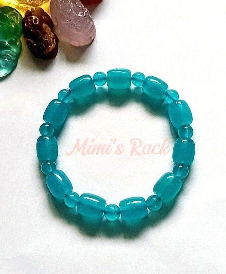 Icy Amazonite Barrel Design Natural Stone Bracelet (Category: Bracelets) located in Taguig. Submitted by mimisrack (Listing ID 1464728021, Image 2). Description: 🩵A refreshing and elegant piece that radiates calm, balance, and soft natural beauty. -Soft blue-green tones - calming, fresh, and easy to style -Often associated with balance, soothing energy, and emotional harmony -A graceful bracelet that brings peaceful energy and icy elegance to yo