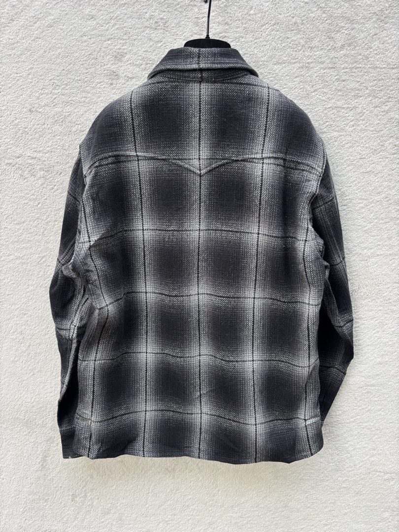 Indian Motorcycle Shadow Plaid Wool Zip Jacket (Category: Coats, Jackets and Outerwear) located in Baguio. Submitted by thecollector2600 (Listing ID 1464697958, Image 2). Description: Indian Motorcycle Shadow Plaid Wool Zip Jacket Size 38 Pit to pit-21” Length-27” Shoulder to shoulder-18” Sleeves-23.5” Made in Japan Excellent condition Produced in Japan under Toyo Enterprise, this Indian Motorcycle jacket is a meticulous reproduction of classic 1