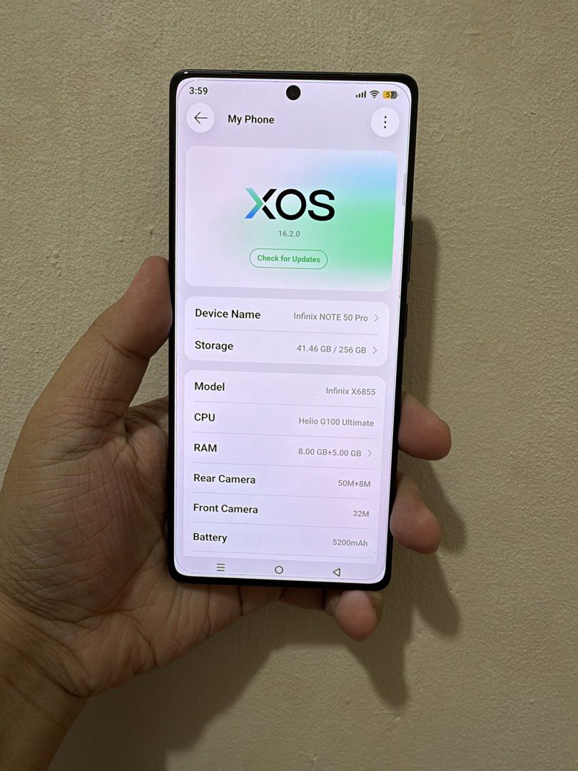 Infinix Note 50 Pro 13/256GB (Category: Android Others) located in Taguig. Submitted by alwarrieth.0501 (Listing ID 1464643367, Image 3). Description: For sale! Infinix Note 50 Pro Quickspecs: -Android 16 -5200Mah -13/256GB -NTC Approved -Warranty until December 14, 2026 See pics to appreciate! Inclusion: Unit & case only 📍Ayala Malls Arca South, BGC, Makati, Ortigas, Pasig, San Juan, Alabang Town Center (Open for meetup on these locations) ₱8,9