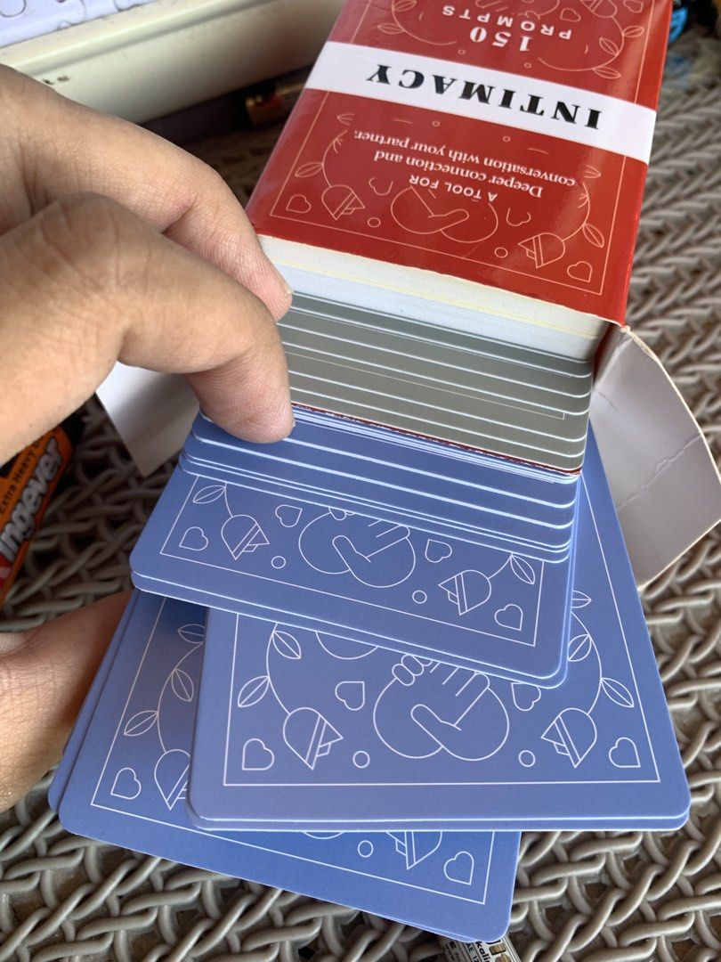 Intimacy card for deeper connection and conversation (Category: Assessment Books) located in Manila. Submitted by macks_toys (Listing ID 1464741294, Image 3). Description: 📌You may send DM for your inquiries. ✨KINDLY CHECK EACH DETAILS✨ 🔳 From Japan/UK Surplus items 🔳 Manage your expectations since it’s preloved and from Surplus Items 🔳 WYSIWYG ✨ Thank you! ✨ .