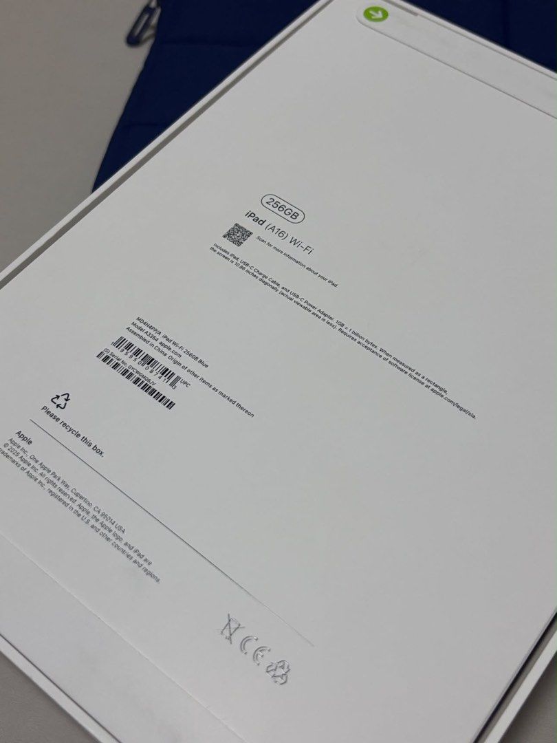 iPad A16 wifi 256gb (Category: iPad) located in Pateros City. Submitted by moty0840 (Listing ID 1464749123, Image 2). Description: iPad A16 wifi 256gb Brand New Sealed Location: Pasig/Cainta/Taytay RFS: raffle prize at school Slightly negotiable.