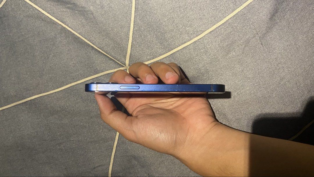 IPHONE 12 MINI (Category: iPhone 12 Series) located in Quezon City. Submitted by ccarlospogi (Listing ID 1464609366, Image 3). Description: FORSALE FORSALE‼️ IPHONE 12 MINI 128 BLUE 10,000 ✅ Battery Health 100% (Replace Battery) ✅ Display (ORGINAL NOT REPLACE) ✅ Working Truetone ✅ Working Face id ✅ Factory Unlock ✅ Clean Icloud (Unli reset) ✅ No Sim Restriction (Any Sim Open Line) ✅ Japan Variant ✅ Malinaw Both Cam ✅ Smooth And Good Performance I