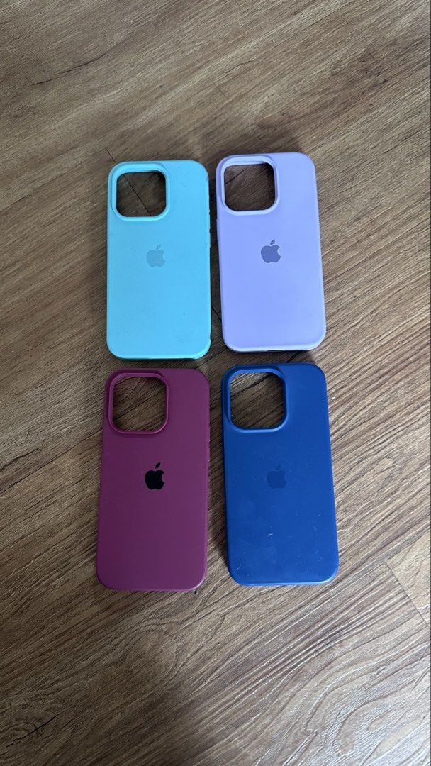 Iphone 14 Pro cases (Category: Other Mobile & Gadget Accessories) located in Pasig City. Submitted by boxfulgoodies (Listing ID 1464590536, Image 1). Description: Iphone 14 Pro silicone cases Teal/Mint Green Blue Maroon/burgundy Lilac P80 each No bundle promo, sorry (but can give 2 free transparent cases) Almost never used .