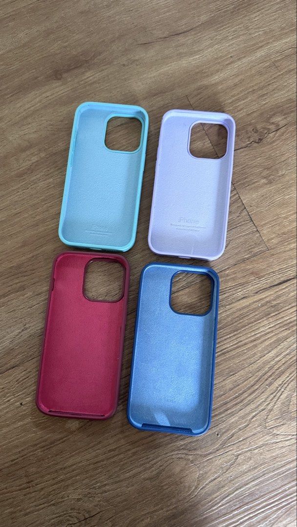 Iphone 14 Pro cases (Category: Other Mobile & Gadget Accessories) located in Pasig City. Submitted by boxfulgoodies (Listing ID 1464590536, Image 2). Description: Iphone 14 Pro silicone cases Teal/Mint Green Blue Maroon/burgundy Lilac P80 each No bundle promo, sorry (but can give 2 free transparent cases) Almost never used .