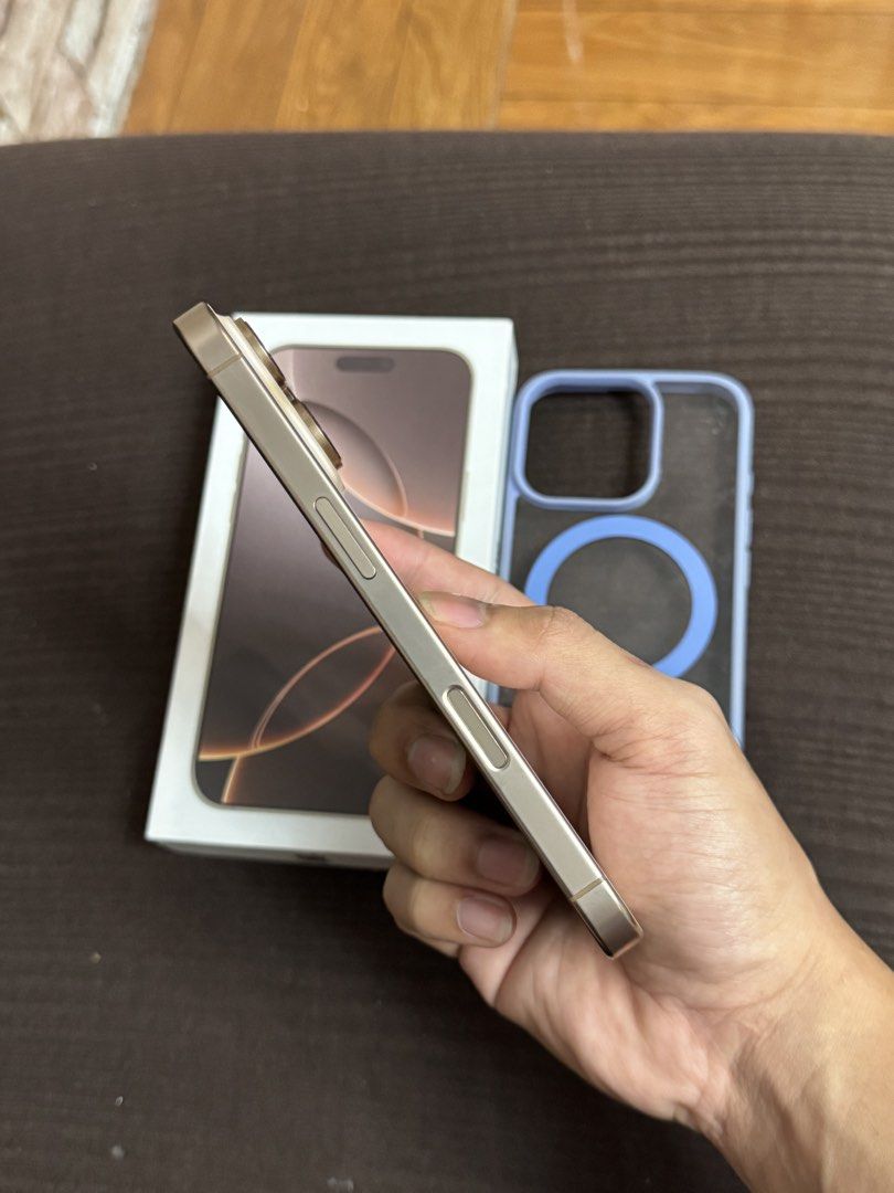 iPhone 16 Pro (Category: iPhone 16 Series) located in Caloocan City. Submitted by dreezz (Listing ID 1464617284, Image 3). Description: 37K LAST PRICE FIXED. Pass sa Barat/Lowballer❗️ iPhone 16 pro 128gb | Desert Titanium | Factory unlocked | 88% Battery health | No issue | No dents | No scratches | No history of repair Inclusions: Unit, rep box, case and cable Location: Sm fairview and Camarin north caloocan.