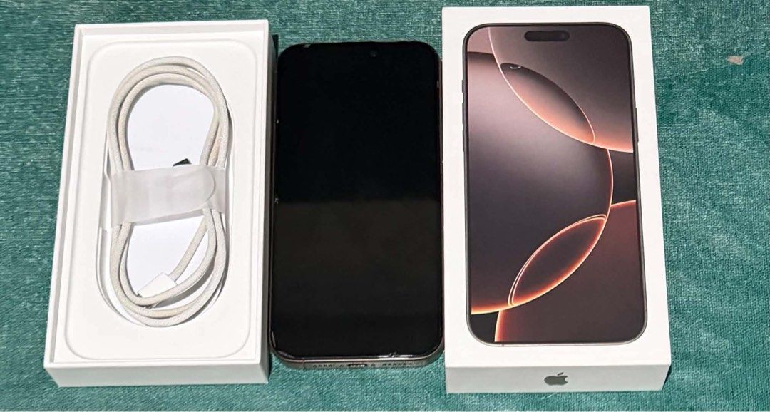 Iphone 16 PRO MAX 256gb (Category: iPhone 16 Series) located in Manila. Submitted by mrsteng16 (Listing ID 1464662701, Image 2). Description: RUSH SALE ‼️ IPHONE 16 PRO MAX Desert Titanium5G 256GB (OPENLINE) ✅FACTORY UNLOCK ✅ Truetone working ✅ Face ID working ✅ 94% Health battery ✅ All original parts ✅ No icloud issues ✅ No scratches Inclusions: ✅ Unit ✅ Original box w/ same IMEI (sim ejector & sticker) ✅ Original cord ✅ 3 cases 📍Circuit Makati