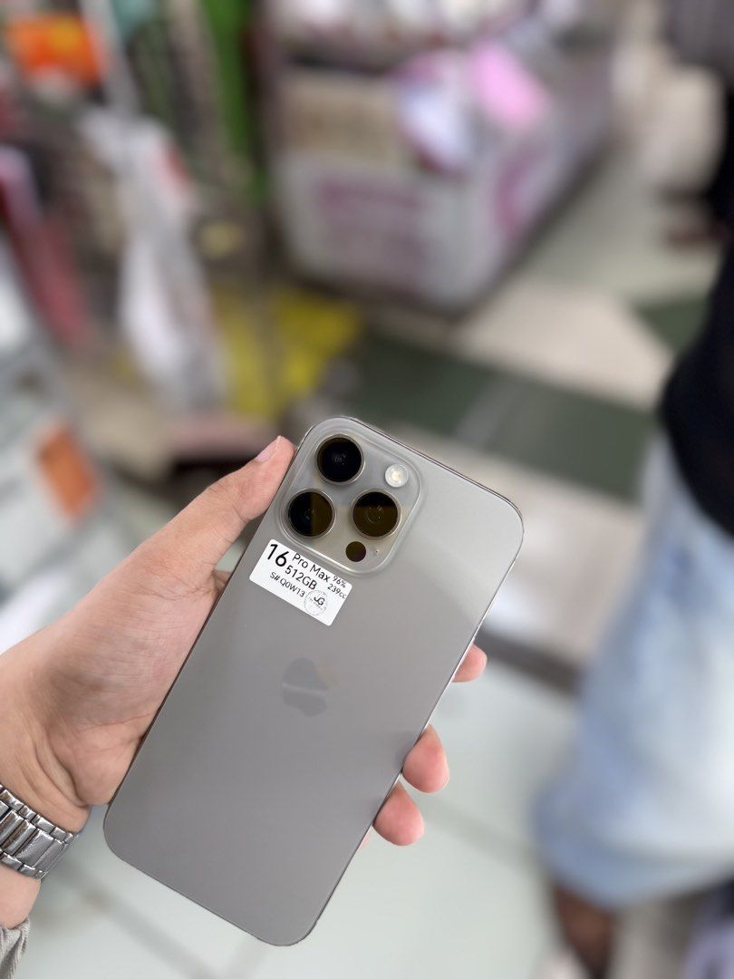 IPhone 16 Promax 512GB 96BH no issues NTC approved Openline (Category: iPhone 16 Series) located in San Juan City. Submitted by najihahtelecomshop2018 (Listing ID 1464739497, Image 3). Description: Legit Store | Original unit FOR SALE | TRADE / SWAP ▫️INSTALLMENT thru: 🔸Credit Card (straight / installment) 🔸Ggives / Gcredit + 6% interest 🔸Spay Later + 6% interest (RFS: Buy and Sell any kinds of Gadgets) Description: iPhone 16 Promax 512GB ( ot