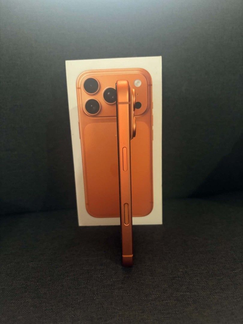 Iphone 17 Pro 256gb (Category: iPhone 17 Series) located in Quezon City. Submitted by authenticbagsph (Listing ID 1464695732, Image 2). Description: forsale only iphone 17 pro 256gb cosmic orange local purchased ntc approved xa/a variant 99% batt health under warranty until 2027 no issue like new complete package can do meetups within novaliches qc area.