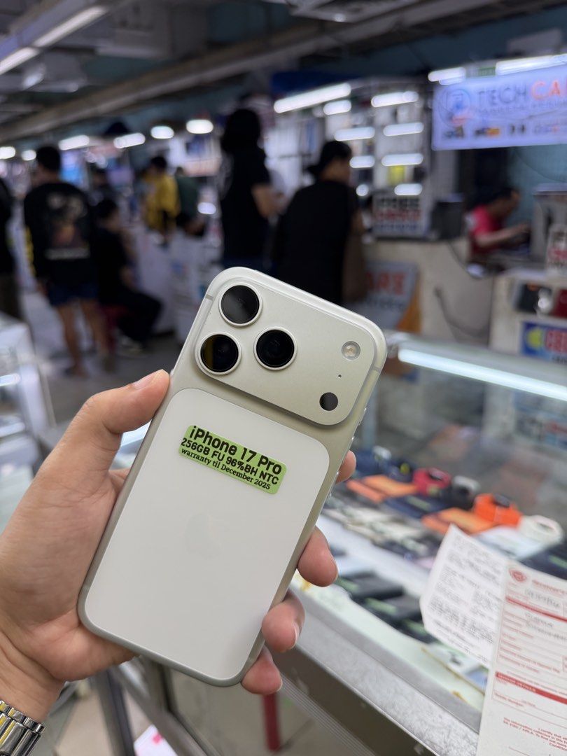 Iphone 17 Pro 256Gb 96BH no issues Openline NTC approved (Category: iPhone 17 Series) located in San Juan City. Submitted by najihahtelecomshop2018 (Listing ID 1464739718, Image 2). Description: Legit Store | Original unit FOR SALE | TRADE / SWAP ▫️INSTALLMENT thru: 🔸Credit Card (straight / installment) 🔸Ggives / Gcredit + 6% interest 🔸Spay Later + 6% interest (RFS: Buy and Sell any kinds of Gadgets) Description: iPhone 17 Pro 256GB ( other GB