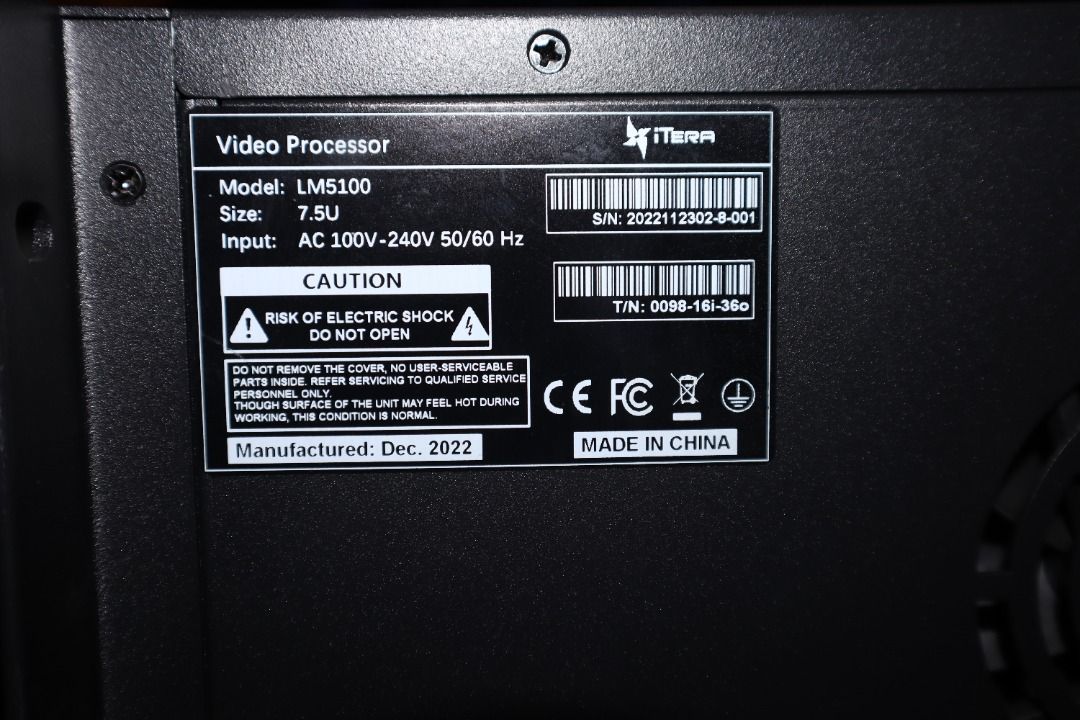 iTERA LM5100 7.5U Multi-Screen Video Wall Processor (18-Input HDMI/IP, 37-Output HDMI/VGA) (Category: Office & Business Technology) located in Caloocan City. Submitted by mce_sales2026 (Listing ID 1464649702, Image 1). Description: Details: iTERA LM5100 7.5U Multi-Screen Video Wall Processor, a professional-grade video processing system designed for managing and displaying multiple video sources across large-scale video walls. Suitable for contro