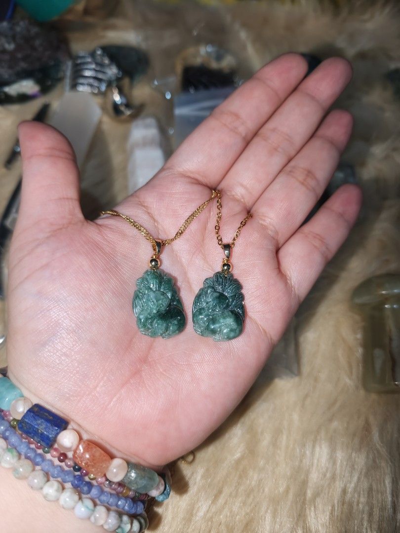 Jade 9Tailed Fox Prosperity Natural Gem (Category: Necklaces) located in Quezon City. Submitted by piaoliangcollections.ph (Listing ID 1464653099, Image 1). Description: Price is per piece. 2pcs available. Natural Jadeite stone. Jade is a durable gemstone (made of jadeite or nephrite) prized for centuries across Asian and Mesoamerican cultures. While medical and scientific proof is lacking for physical healing, people value jade for cultural, men