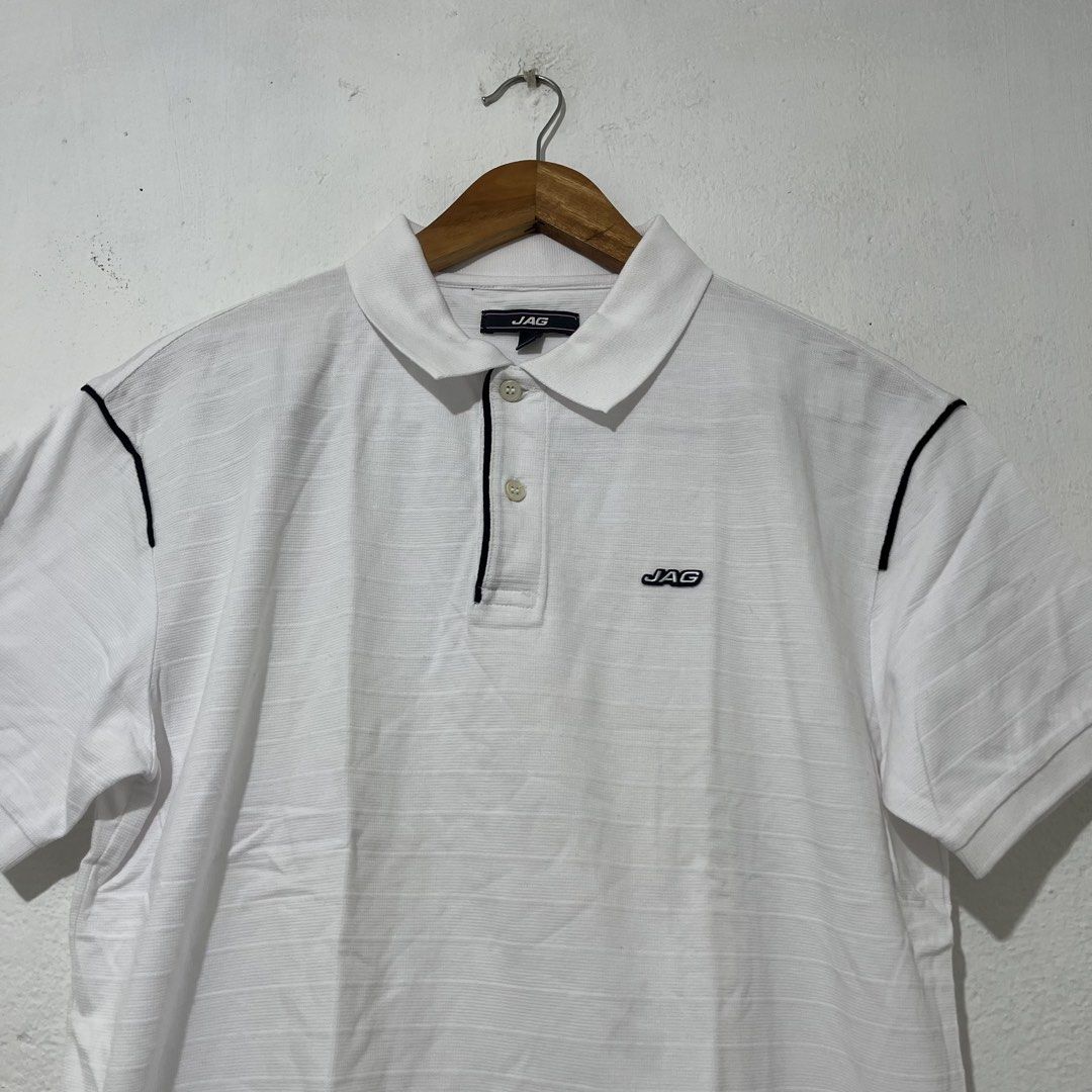 Jag Men's Polo Shirt [Medium] (Category: Tshirts & Polo Shirts ) located in Quezon City. Submitted by jpsstore (Listing ID 1464637414, Image 2). Description: Size: Medium Width: 21" Length: 25" No issue MOP: Gcash SHIPPING: J&t | Lalamove.