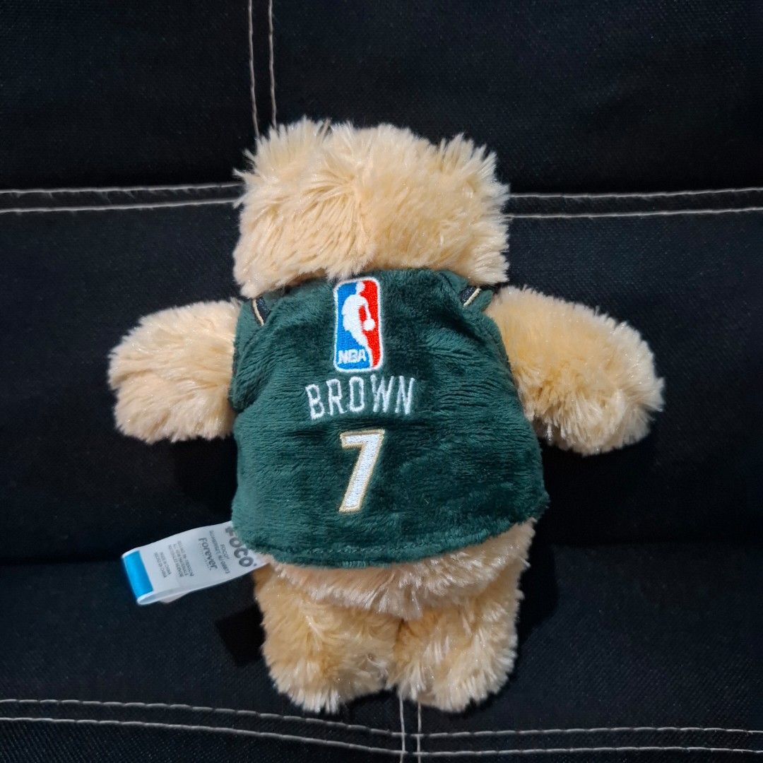 Jaylen Brown Celtics Jersey Teddy Bear (Category: Plushies & Soft Toys) located in Baliuag. Submitted by ahgashop. (Listing ID 1464658808, Image 2). Description: - Adorable teddy bear dressed in a Boston Celtics jersey. - Manufactured by FOCO (Forever Collectibles) - Features Jaylen Brown's iconic number 7. - Ideal gift for any Celtics fan or collector. - 6 inches .