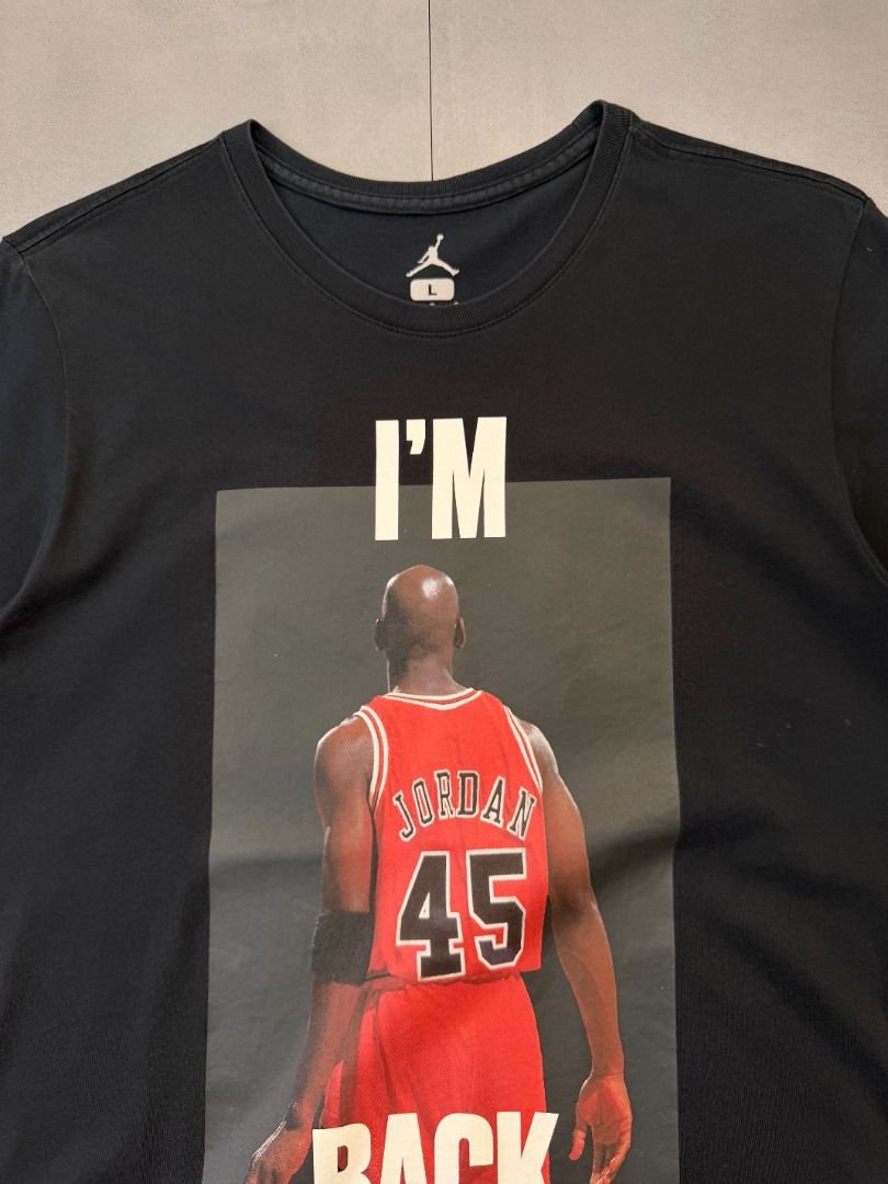 Jordan tee shirt (Category: Tshirts & Polo Shirts ) located in Cabanatuan. Submitted by argarments.ph (Listing ID 1464632403, Image 2). Description: Tagged: Large on tag, fits medium Width 19.5" | Length 28.5" Condition: Great condition Issue(s): -.