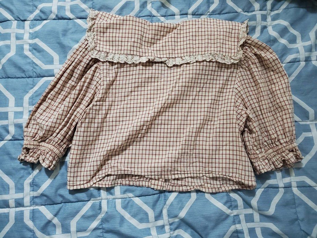 JustG Plaid Blouse (Category: Blouses) located in Quezon City. Submitted by scloona (Listing ID 1464626271, Image 2). Description: justg plaid blouse top info: — 250 + sf — size: small — 2 days reservation only — shipping via j&t, lalamove, or grab — no rush shipping feel free to ask questions! red plaid top cute ukay women teen fashion .