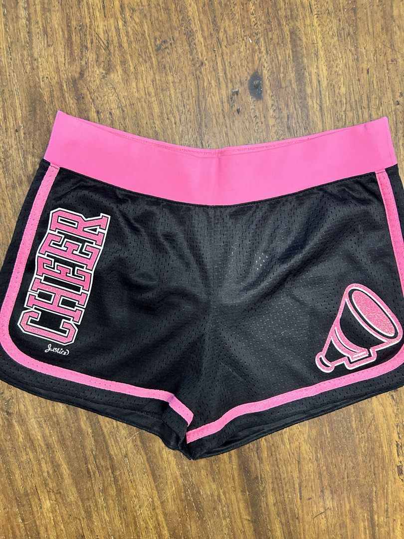 Justice Active Cheer Shorts (Category: Activewear) located in Antipolo. Submitted by tshopph (Listing ID 1464612798, Image 1). Description: 🎀 Justice Active Cheer Mesh Shorts with Glitter Graphic 🎀 Features a light mesh exterior with vibrant hot pink waistband. Perfect for cheer practice, gymnastics, dance, or active summer wear. Condition: like new Size: Girls 12 Youth (fits women’s XS) Price: ₱300, negotiable Same-day delivery via Lalamove / 