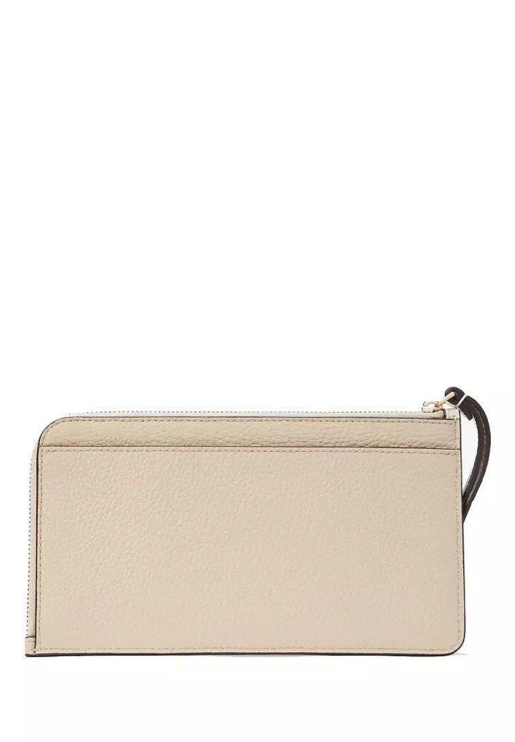 Kate Spade Lucy Medium L-Zip Wristlet (Category: Wallets & Card holders) located in Cebu City. Submitted by thelittlefindscbu (Listing ID 1464574029, Image 3). Description: Kate Spade Lucy Medium L-Zip Wrislet Colorblock pebb light sand color SRP on tag 8k, Sale on Zalora for 6k but selling it low for only 3k bought from HK.