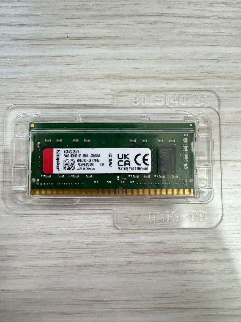 Kingston 8GB RAM DDR4 SODIMM (Category: Computer Parts) located in Manila. Submitted by quickfalcon.dd5f42 (Listing ID 1464764867, Image 1). Description: KINGSTON KCP432SS6/8 8GB DDR4 3200MHZ SODIMM KINGSTON KVR32S22S6/8 8GB DDR4 3200MHZ SODIMM KINGSTON KCP432SS8/8 8GB DDR4 3200MHZ SODIMM All brand new. From default laptop (Acer Aspire Go). Nag upgrade po yung customer ko. RFS: Not needed Price is per piece. PM for offers too.