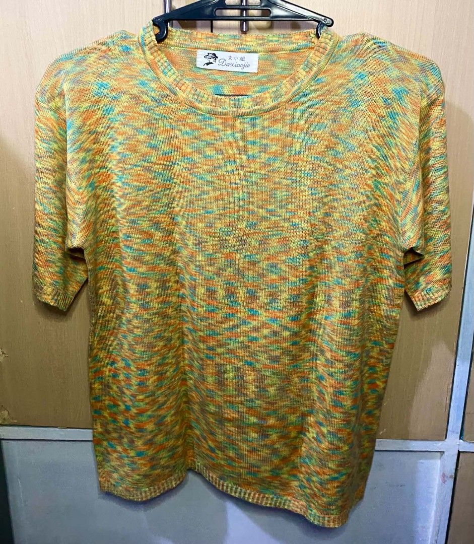 Knitted Top (Category: Shirts) located in Las Pinas. Submitted by modemnl (Listing ID 1464735862, Image 1). Description: Size: Medium-Large | Color: Yellow A cute and eye-catching knitted top featuring a cheerful yellow base with multicolor details. Cozy yet stylish, perfect for adding a pop of color to your everyday outfits. -Fun multicolor design -Soft and comfortable feel -Easy to pair with jeans, shorts, or skirts -Perfect for casual days, we