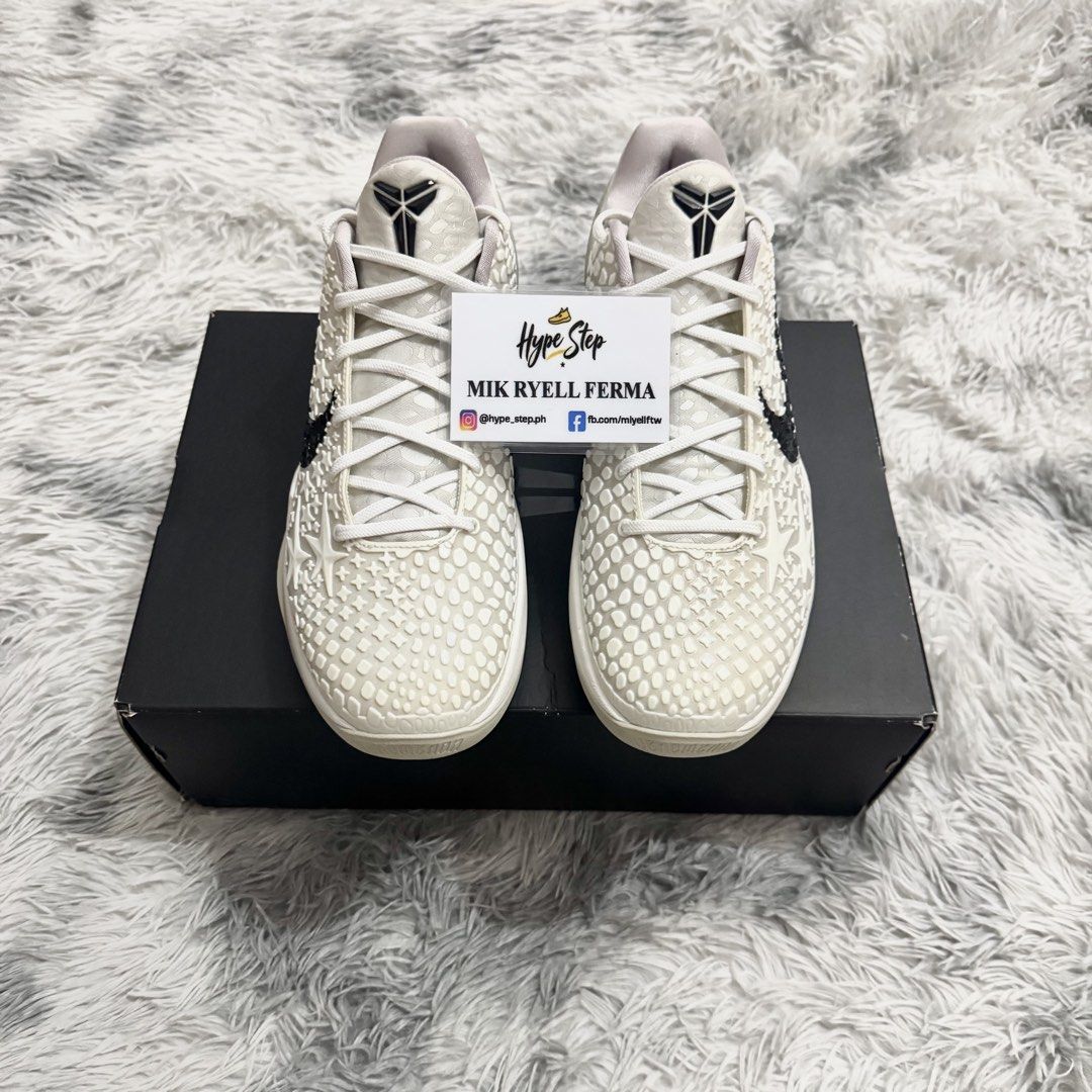 Kobe 6 Protro 'Sail' (Size 10.5) (Category: Sneakers) located in Cavite. Submitted by hype_step.ph (Listing ID 1464602761, Image 2). Description: Kobe 6 Protro ‘Sail’ (Size 10.5) ₱16,995 only • worn once casually (not for playing) • like new (pads) | 9.8 out of 10 condition Location: Cavite Shipping: LBC or Lalamove (plus sf).