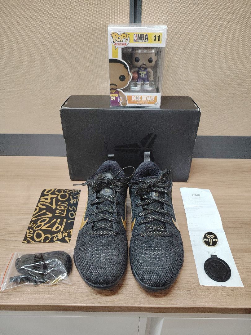 Kobe XI Elite Protro (Category: Sneakers) located in San Fernando. Submitted by livehorse.ca7566 (Listing ID 1464595024, Image 1). Description: Kobe XI elite protro fade to black 100% authentic 10/10 in very good condition, sinukat lang Size 8 US mens Complete set with free Kobe Bryant Funko Pop San Fernando Pampanga meet up Accepts shipping nationwide via LBC 1day delivery RFS: decluttering P11,000 selling price.