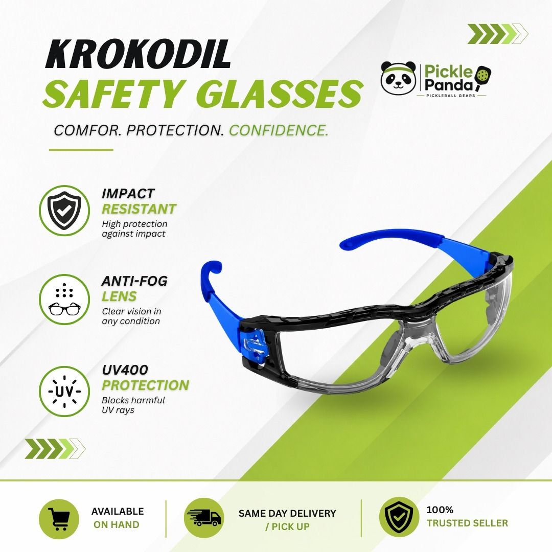 KROKODIL Sponge-Lined Protective Glasses (Category: Sunglasses & Eyewear) located in Quezon City. Submitted by allanpauco (Listing ID 1464709198, Image 1). Description: Stay protected and comfortable with these sponge-lined protective glasses designed for both men and women. Featuring a lightweight frame and soft sponge lining, these glasses help provide a secure fit while offering eye protection from dust, wind, and other airborne particles. Fea